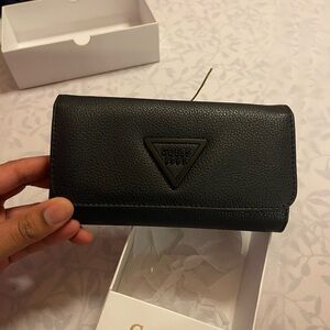 Guess Black Tri-Logo Leather Wallet